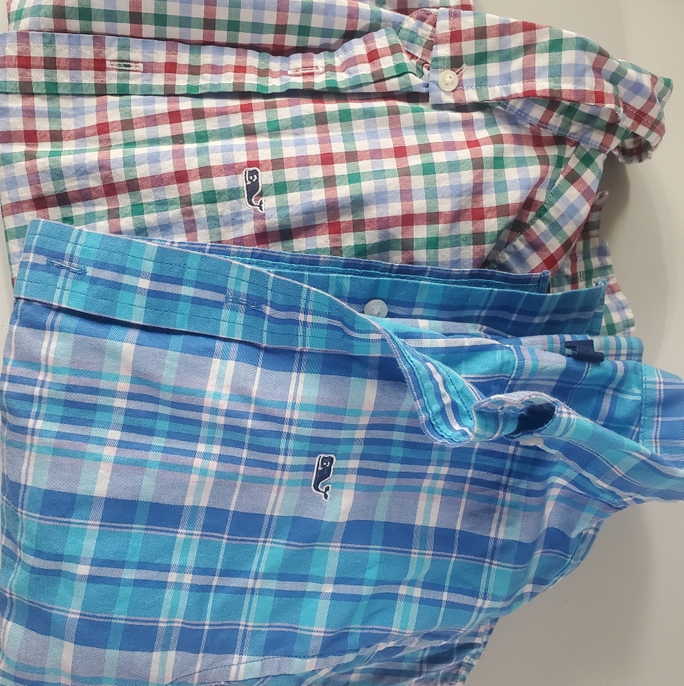 2 boys size 7 Vineyard Vines shirts